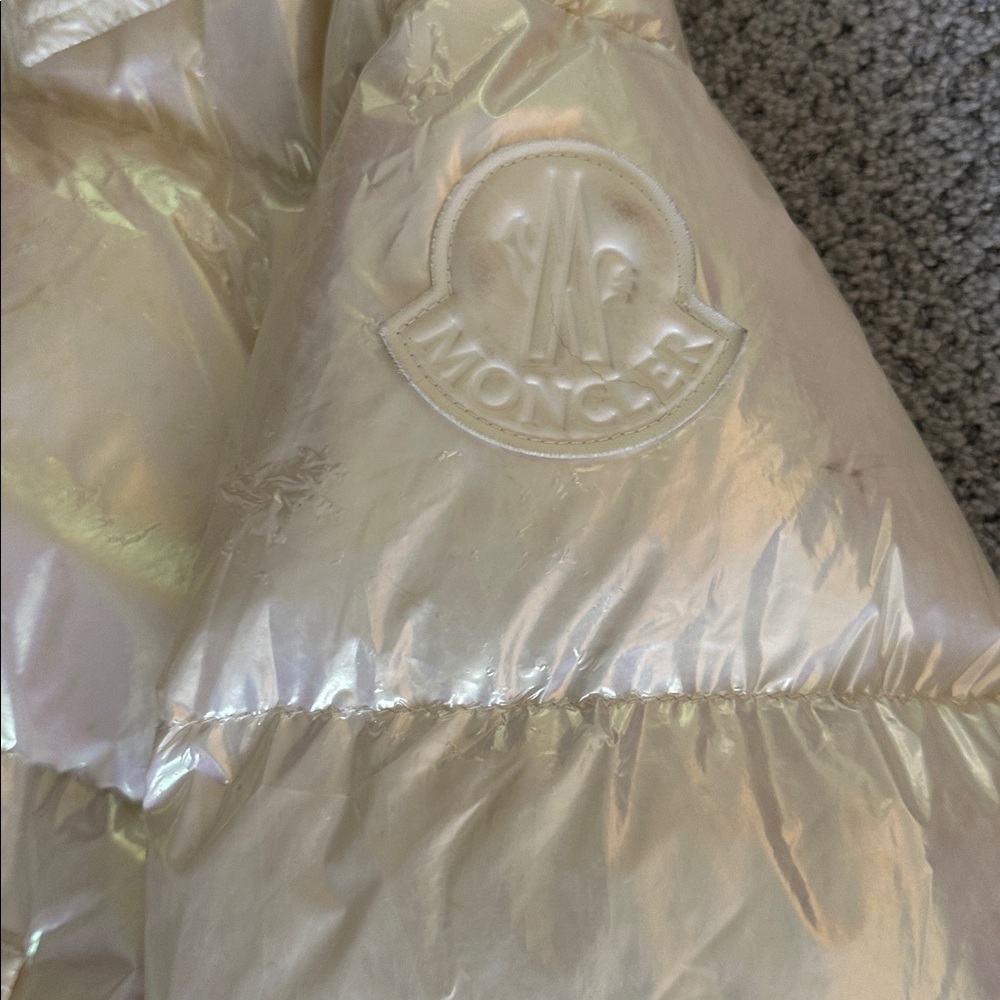 Moncler Iridescent Cream Puffer Jacket - Picture 5 of 17